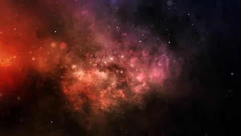 Stars and Galaxies 4k. Loopable. Multicolored. Colorful space background: Video stock 129723257