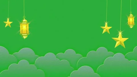 Stars and Lanterns Effect | Festive Night Sky Background Stock Footage 316028318