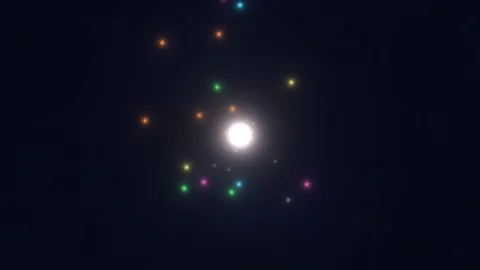 Stars and light particles shining in a dark night sky Stock Footage 339097472
