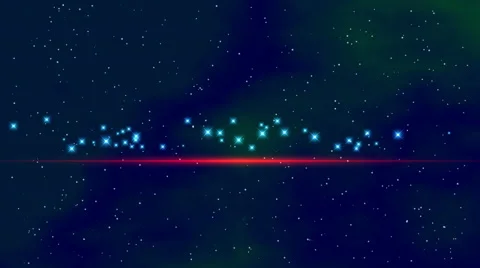 Stars and Line. Visual effect for attract attention Stock Footage 66254285