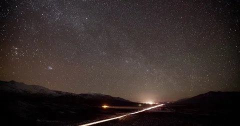 Stars and Milky Way Time Lapse Stock Footage