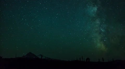 Stars and Milky way timelapse behind a mountain Vidéo 51663111