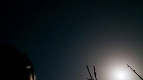 Stars and Moon Moving Timelapse Stock Footage 87977458