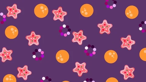 Stars and moon patterns Stock Footage 122049075