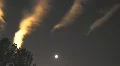 Stars and moon time lapse series - 1 - light contrast - wide shot HD Footage