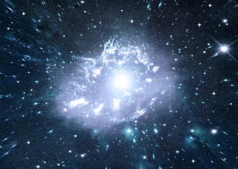 Stars and a nebula in deep space Stars and a nebula in deep space. Element... Foto stock