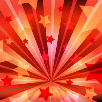 Stars and radiating rays Stock Illustration