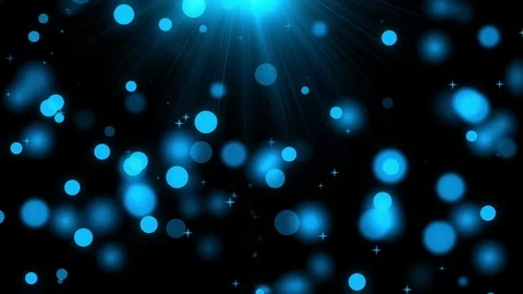 Stars and Rays of Light, Blue Defocused Dots of Light Stock Footage 87765483