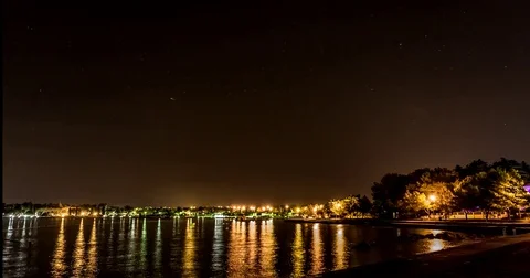 Stars and Seafront Stock Footage 74139813
