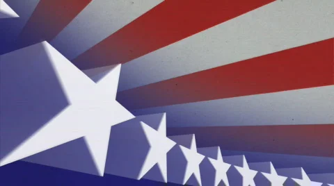 Stars and Stripes Looping Background Stock Footage