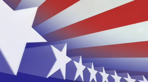 Stars and Stripes Looping Background (clean) Stock Footage