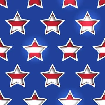 Stars and Stripes shadowed background Stock Illustration