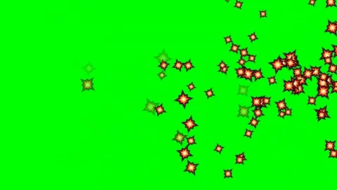 Stars Animated Isolated Green Screen Stock Video Video stock 337397151