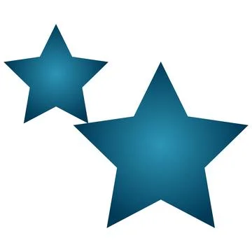 Stars are blue with a gradient. Stock Illustration