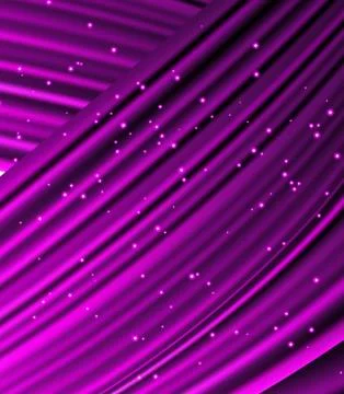 Stars are falling on the background of purple rays. Illustrazione stock