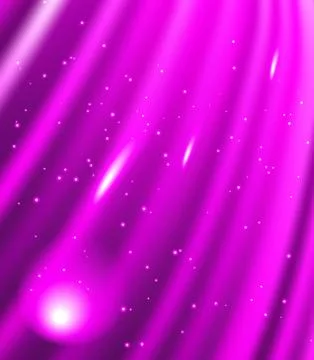 Stars are falling on the background of purple rays. Stock Illustration