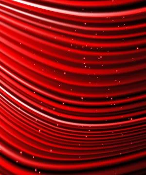 Stars are falling on the background of red rays. Stock Illustration