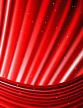 Stars are falling on the background of red rays. 스톡 일러스트
