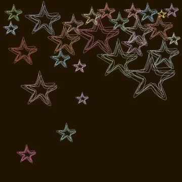 Stars on a black black Stock Illustration
