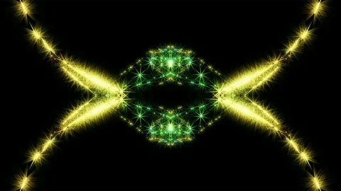 Stars in black space make a colored representation Stock Footage 85055733