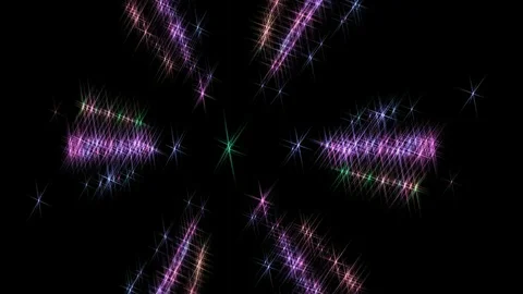 Stars in black space make a colored representation Stock Footage 85320626
