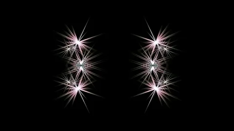 Stars in black space moving in synchronized dance Stock Footage 84693602