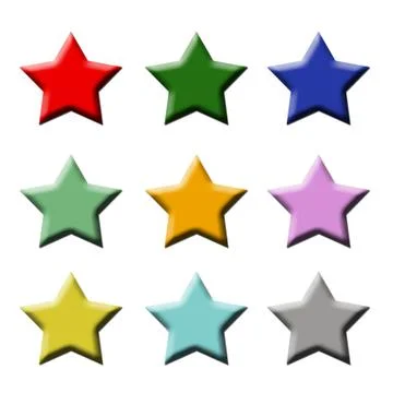 Stars button Stock Illustration