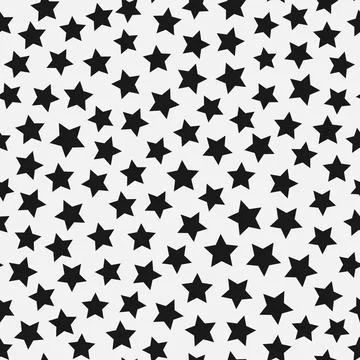 Stars chaos seamless pattern background. Design element for textile print Stock Illustration