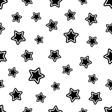 Stars chaos seamless pattern background. Design element for textile print Stock Illustration