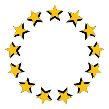 Stars Circle Border Stock Illustration