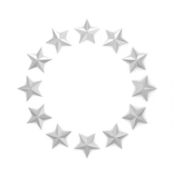 Stars in a circle shape Illustrazione stock