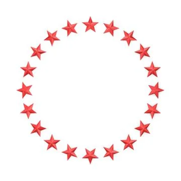 Stars in a circle shape Stock Illustration