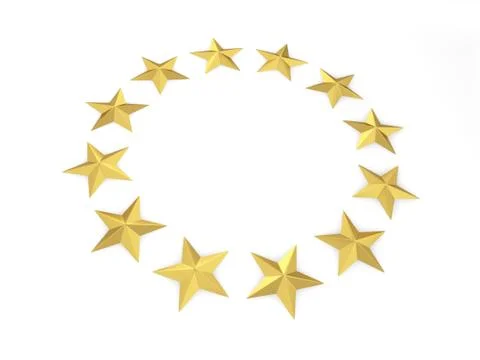 Stars in a circle shape Stock Illustration