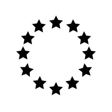 Stars in a circle. Vector art Stock Illustration