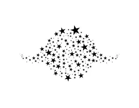 Stars In Circle Vector Illustration. Flat icon star frame symbol Stock Illustration