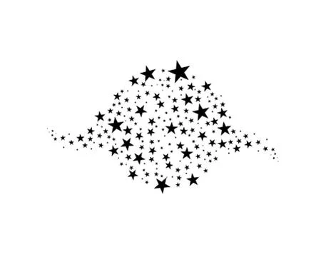Stars In Circle Vector Illustration. Flat icon star frame symbol Stock Illustration