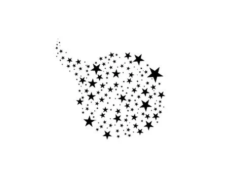 Stars In Circle Vector Illustration. Flat icon star frame symbol Stock Illustration