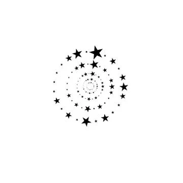 Stars In Circle Vector Illustration. Flat icon star frame symbol Stock Illustration