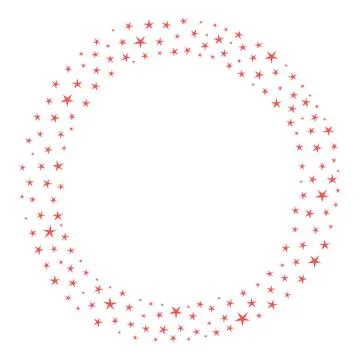 Stars circular frame, wreath, border イラスト素材
