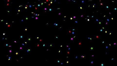 Stars Confetti Falling Loop with no background Stock Footage 81746575