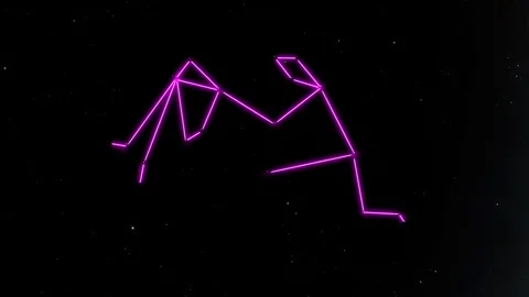 The stars connect one by one to form the constellation of Aquarius Stock Footage 90517111