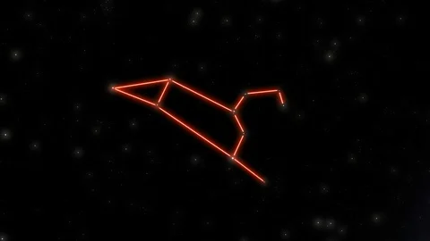 The stars connect one by one to form the constellation of Leo the Lion. Stock Footage 90670871