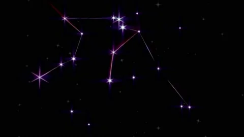 Stars Constellations &amp; Groups Lines 4k Animation. Stock Footage 142693184