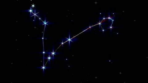 Stars Constellations &amp; Groups Lines 4k Animation. Stock Footage 142693213