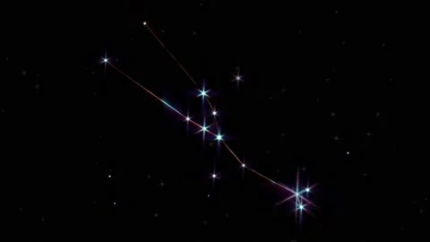 Stars Constellations &amp; Groups Lines 4k Animation. Stock Footage 142693758