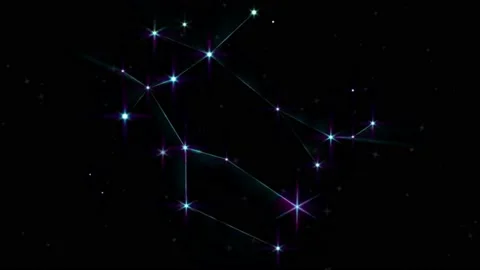 Stars Constellations &amp; Groups Lines 4k Animation. Stock Footage 142693777