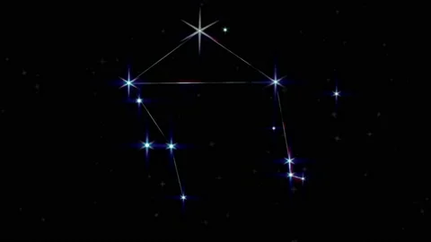 Stars Constellations &amp; Groups Lines 4k Animation. Stock Footage 142695443