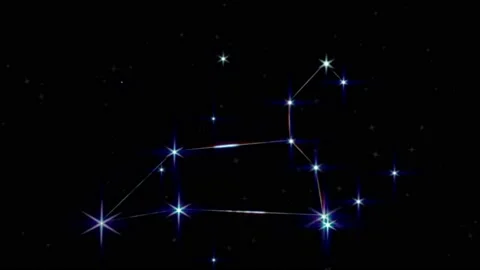 Stars Constellations &amp; Groups Lines 4k Animation. Stock Footage 142695460