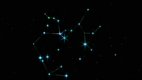 Stars Constellations &amp; Groups Lines 4k Animation. Stock Footage 142695505