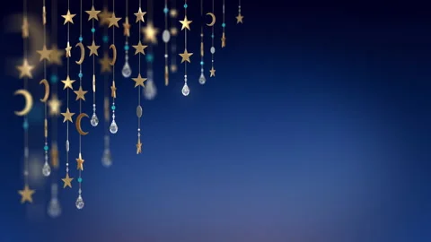 Stars Crystal Curtain Loop Stock Footage 147345402